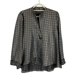IC by Connie K Asymmetrical Jacket Brown and Black
